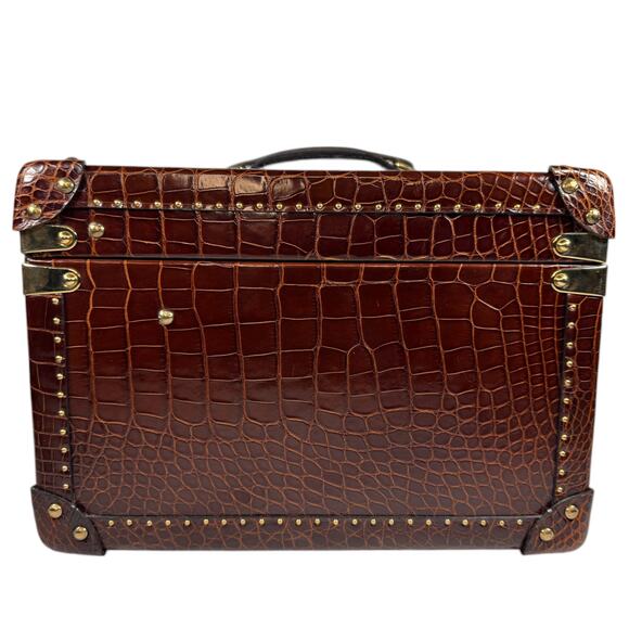 Louis Vuitton Crocodile Trunk Boite Flacons Beauty Train Case Exotic LV w/key - Picture 5 of 16